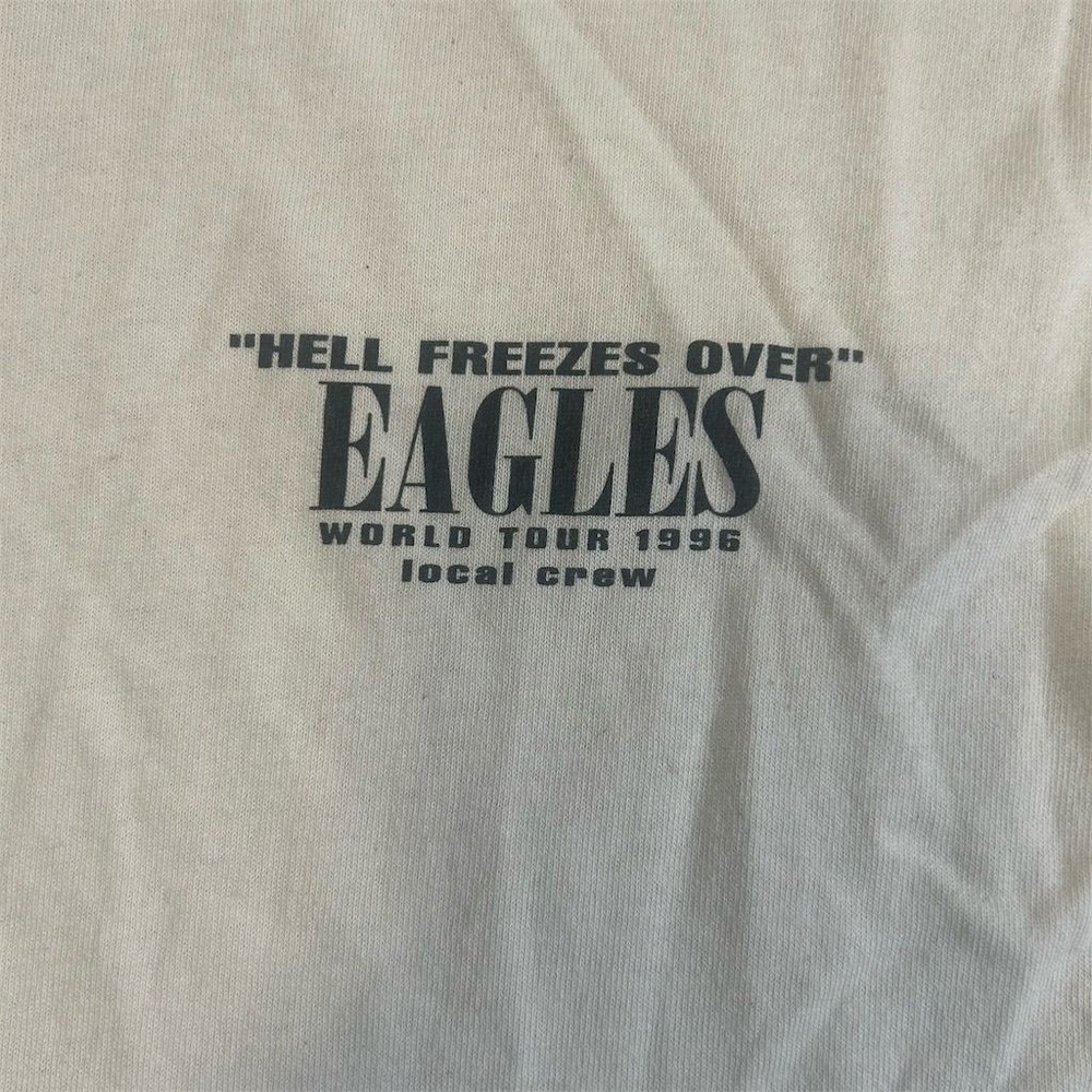 Vintage Eagles Tour Shirt Mens Gray XL "Hell Freezes Over" 1995 90s Staff Roadie